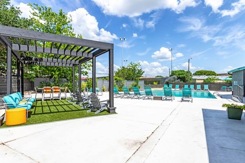 Poolside Cabana at Envue Apartments, Texas, 77802